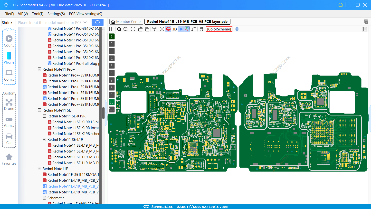 Xiaomi Redmi Note11E-L19_MB_PCB_V5 PCB Layer
